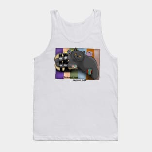 Cat has Sandles Tank Top